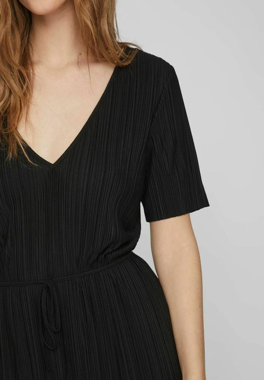 Vila KURZÄRMELIGES - Sukienka Dzianinowa - Black - obrazek 4