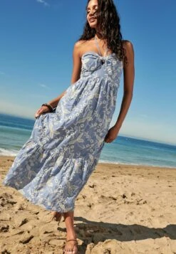 Next STRAPLESS STANDARD - Długa Sukienka - Blue