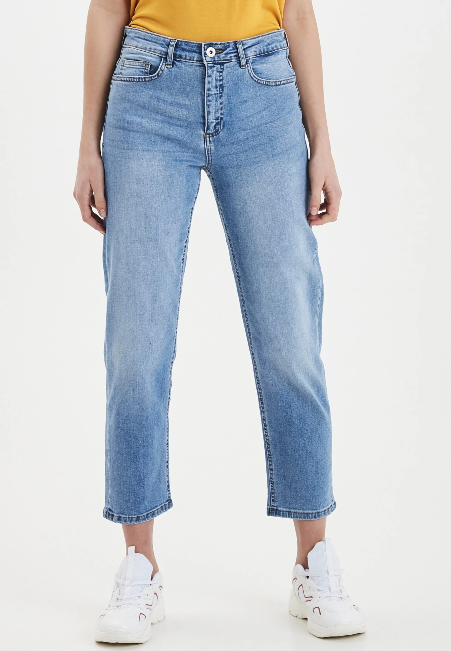 ICHI RAVEN - Jeansy Straight Leg - Light Blue