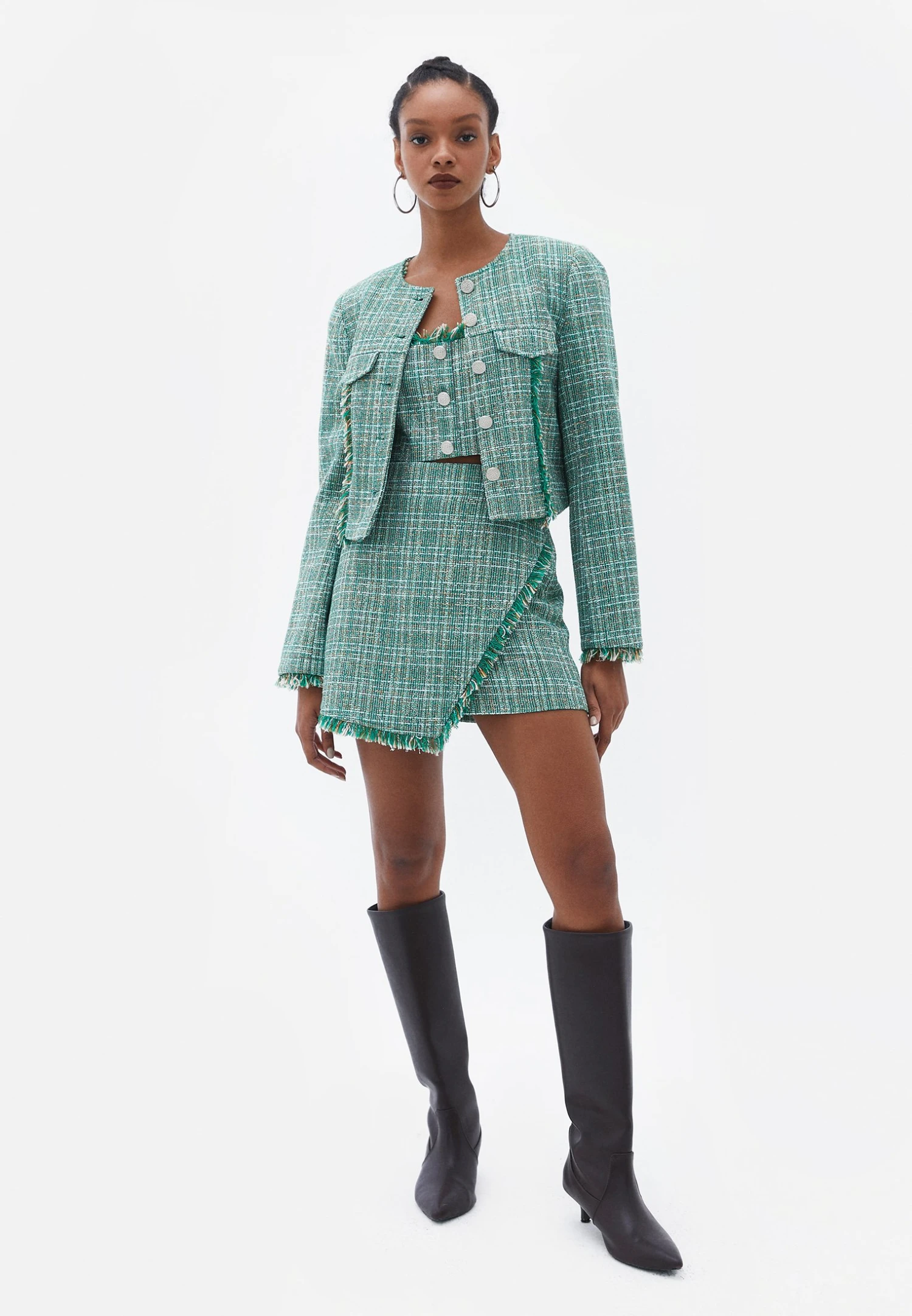 HIGH RISE TWEED - Spódnica Z Zakładką - First Tee - obrazek 2