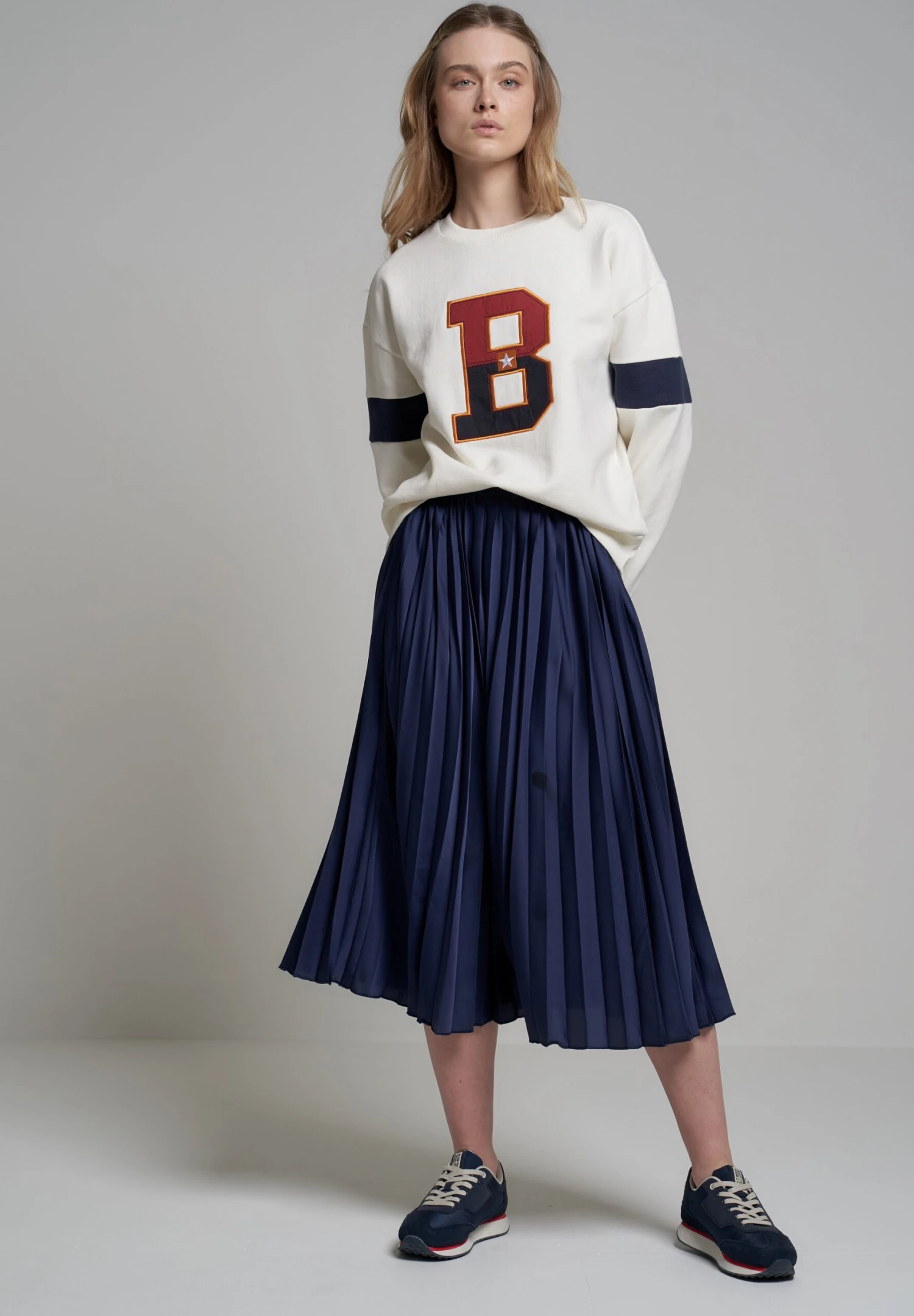 BIG STAR DRUMIA - Spódnica Trapezowa - Marine - obrazek 2