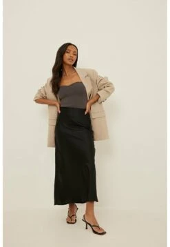 NA-KD MIDIROCK - Długa Spódnica - Black