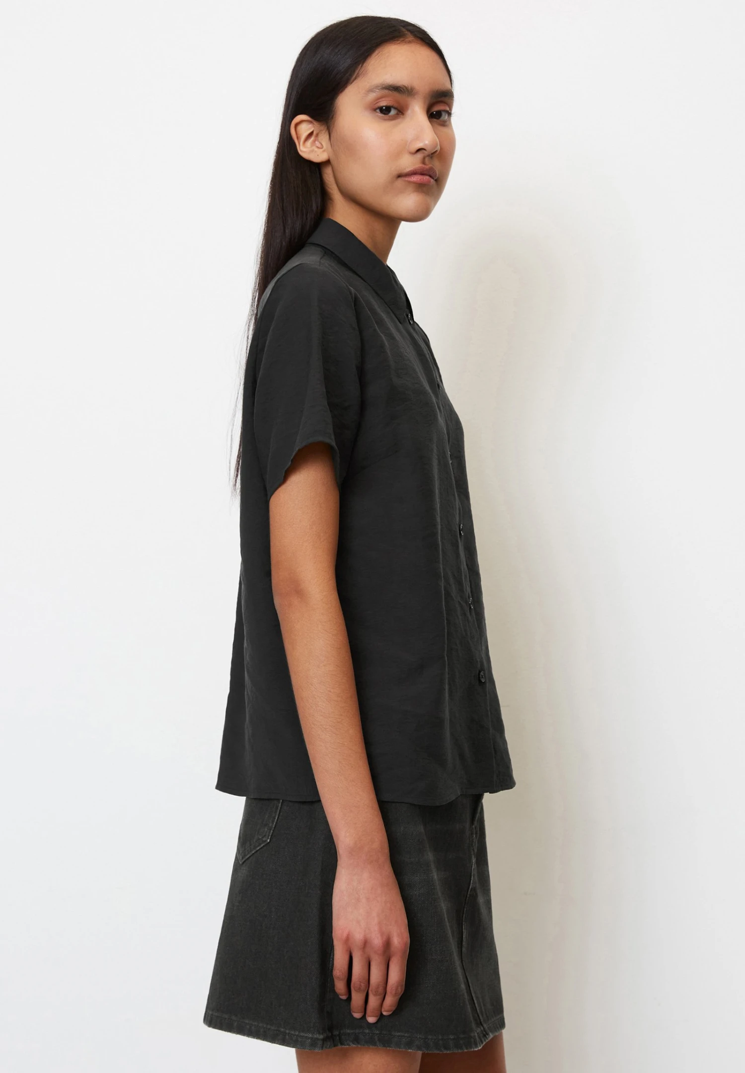 Marc O'Polo DENIM KURZARM - Koszula - Black - obrazek 4