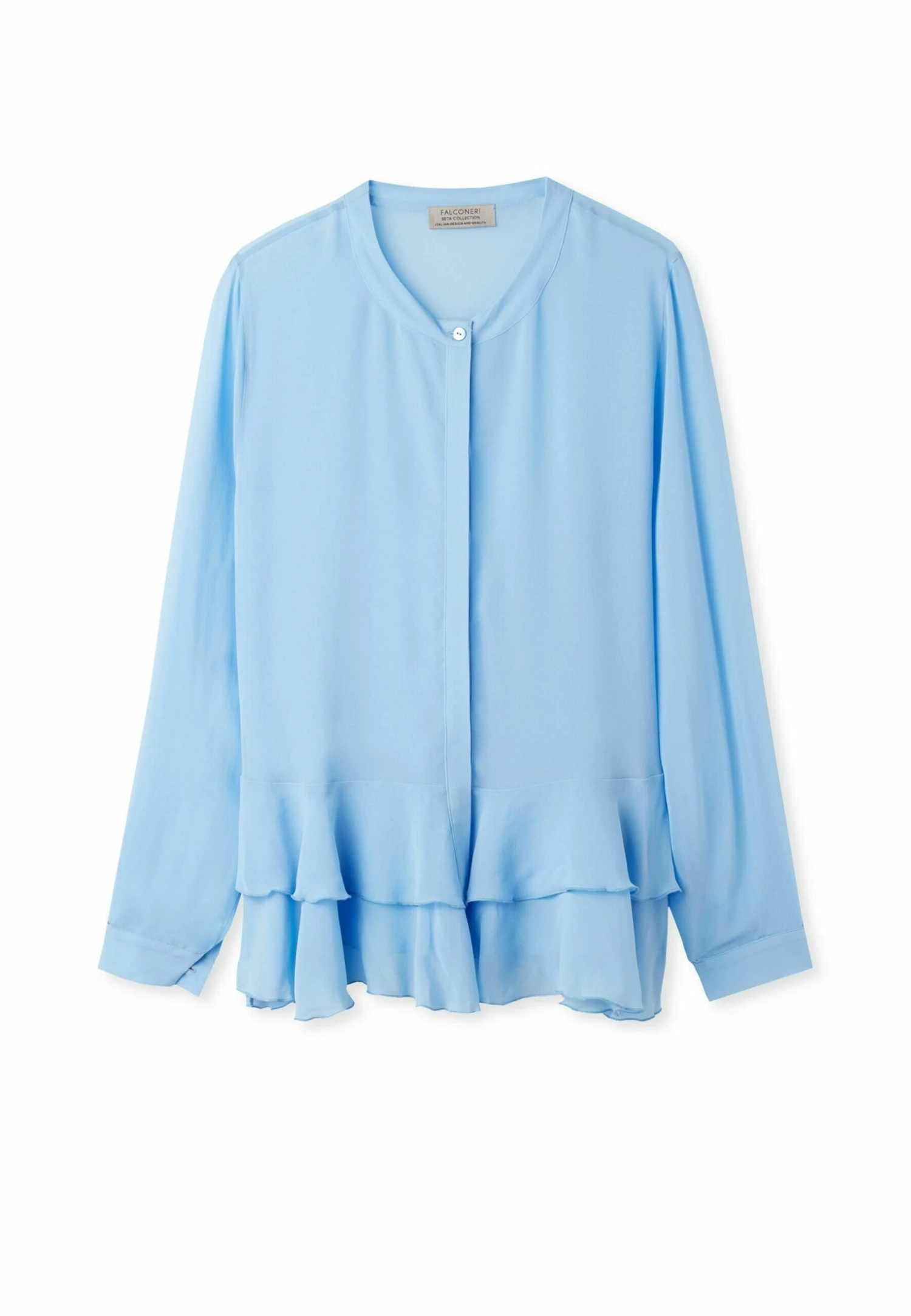 MIT RÜSCHEN - Bluzka - Blau Light Iris - obrazek 4