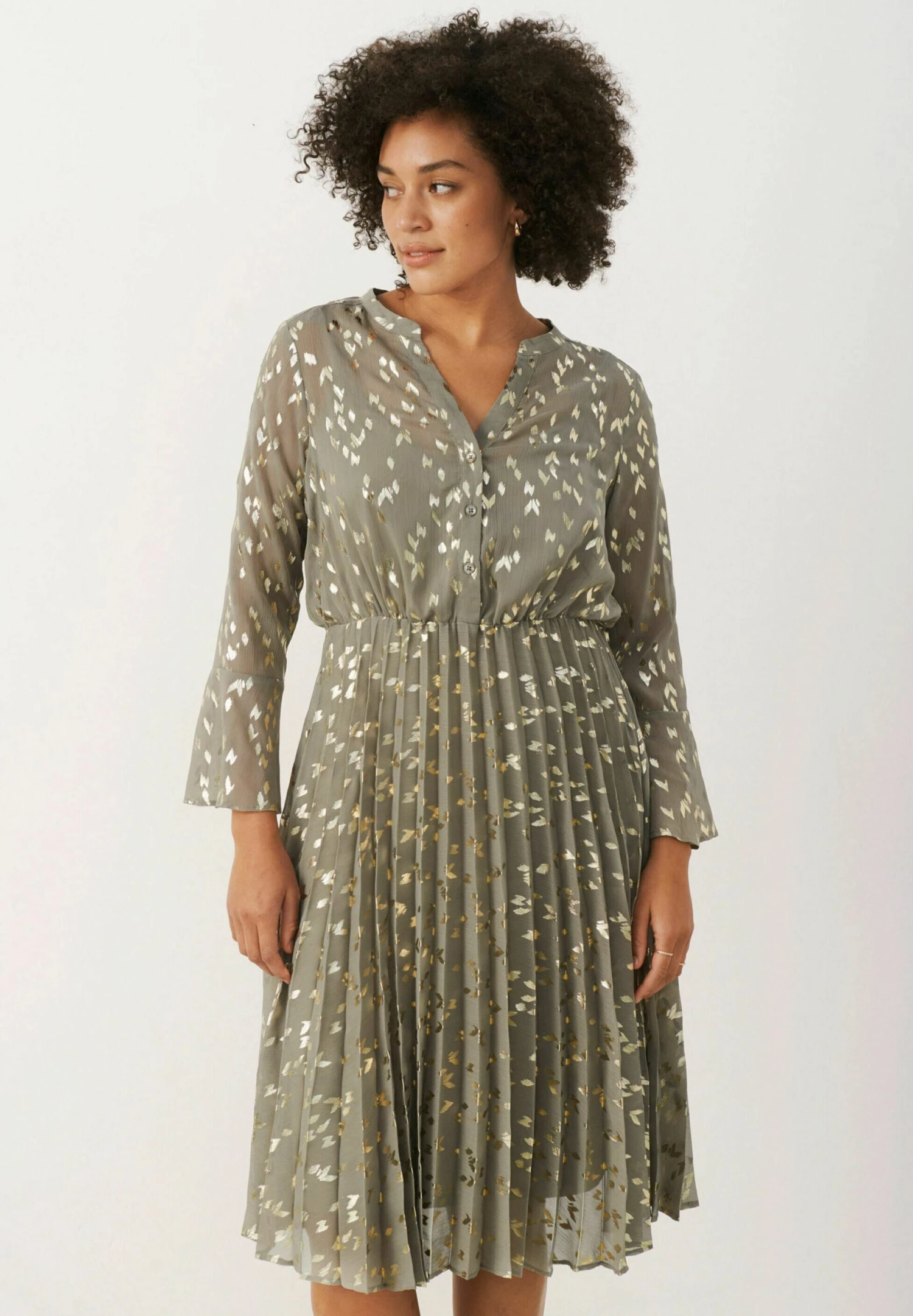 Part Two LENISEPW - Sukienka Koktajlowa - Vetiver Foil Print