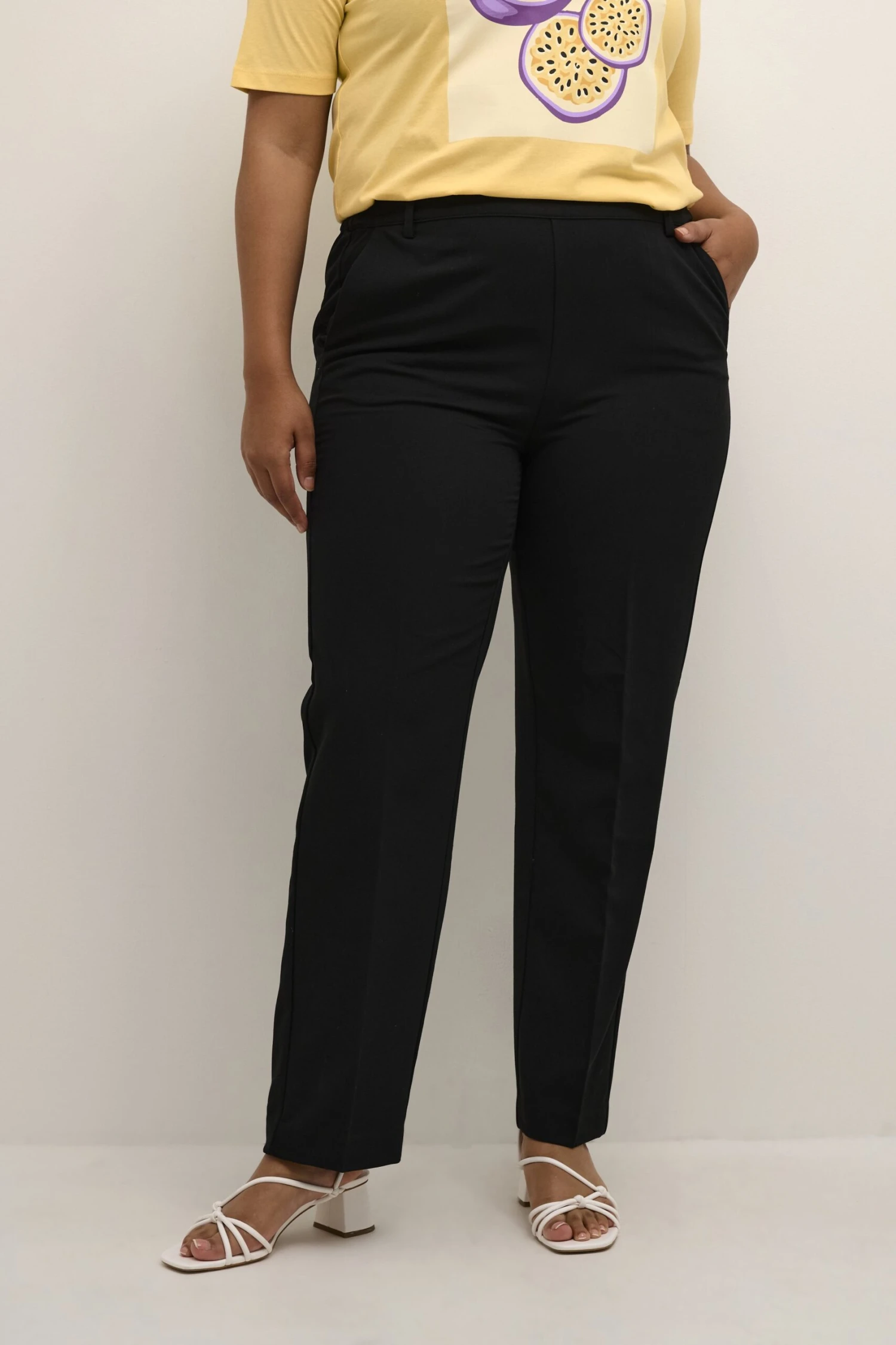 KCSAKIRA - Spodnie Materiałowe - Black Deep - obrazek 3