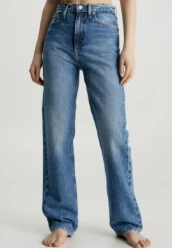 Calvin Klein Jeans HIGH RISE - Jeansy Straight Leg - Denim Medium