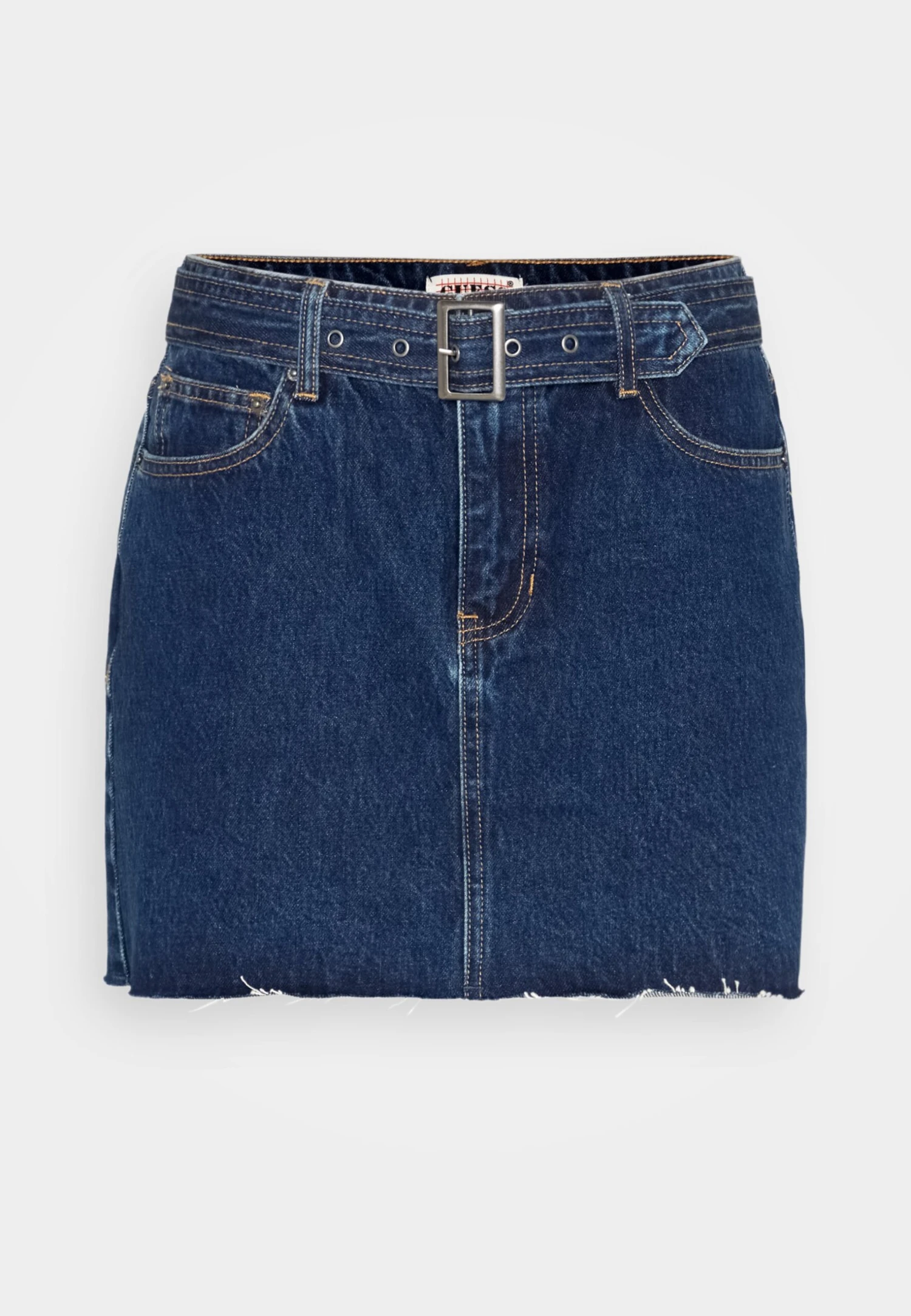 ELLE BELT SKIRT - Spódnica Jeansowa - Vintage Dark Wash - obrazek 5