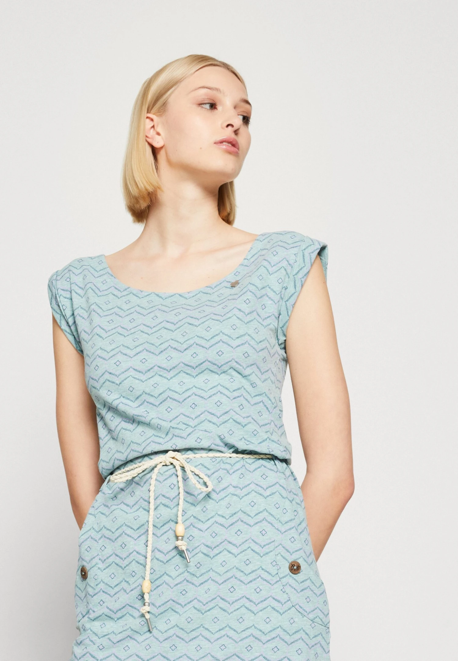 Ragwear TAGG ZIG ZAG - Sukienka Z Dżerseju - Aqua - obrazek 4