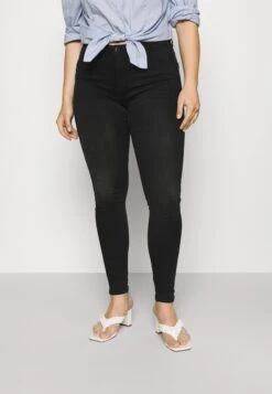 ONLY CARMAKOMA CARLAOLA LIFE - Jeansy Skinny Fit - Black Denim