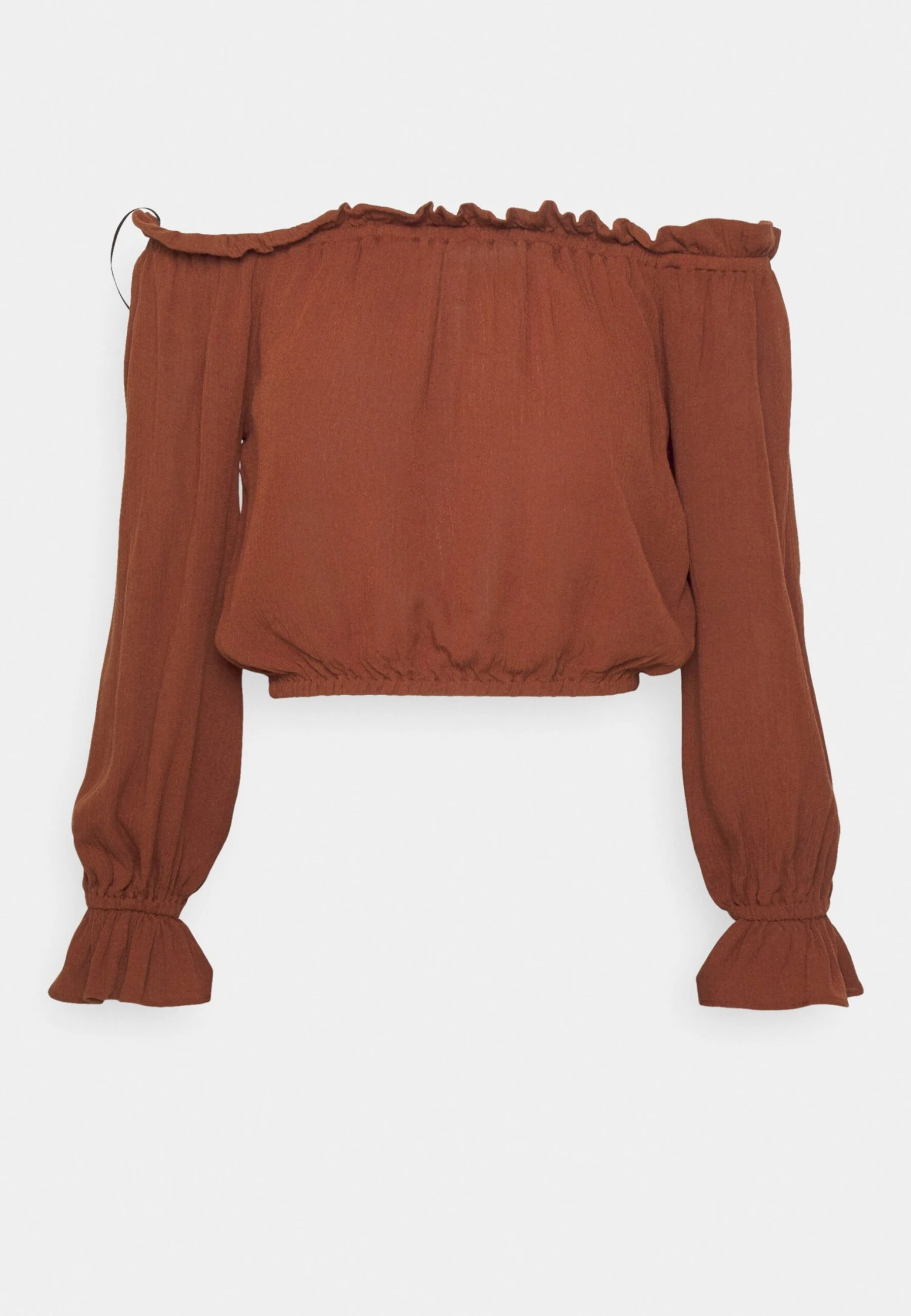 VISUNNY OFF SHOULDER CROPPED - Bluzka - Chocolate Fondant - obrazek 4