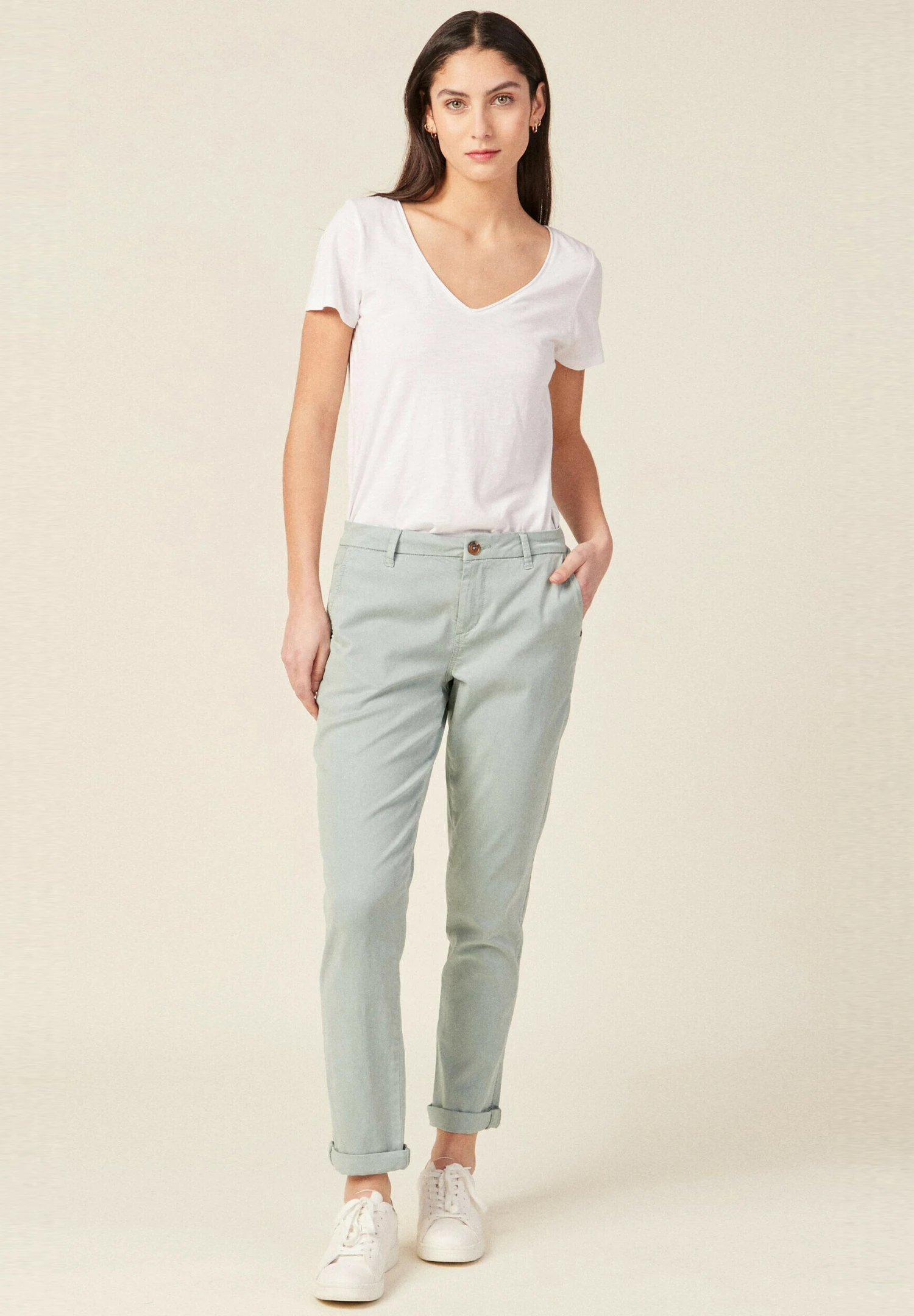 Chinosy - Vert Pastel - obrazek 2