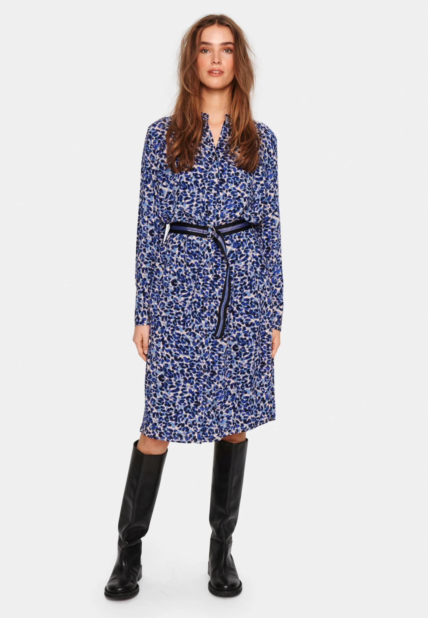 Saint Tropez PELÉSZ - Sukienka Koszulowa - Night Sky Leo Florals - obrazek 2