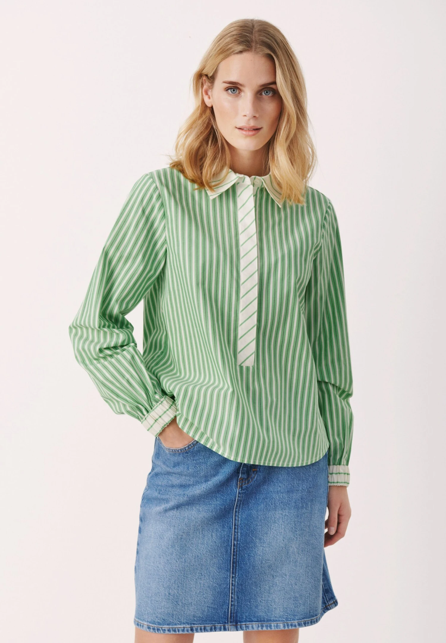 Part Two SADAPW SH - Bluzka - Greenbriar Stripe Mix