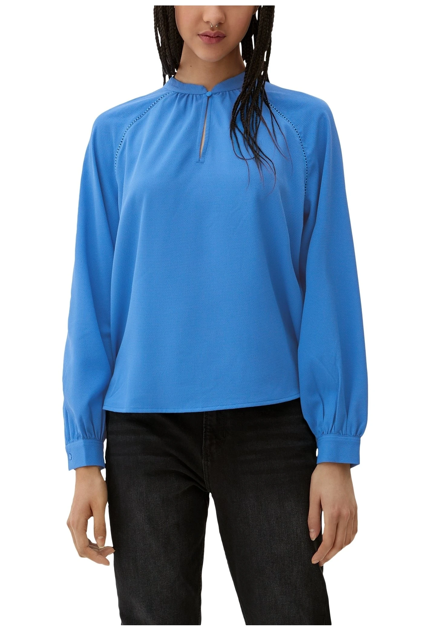 QS By S.Oliver LANGARM MIT STEHKRAGEN - Bluzka - Royalblau - obrazek 6