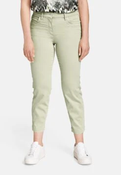 Gerry Weber BEST4ME CROPPE - Jeansy Slim Fit - Sage