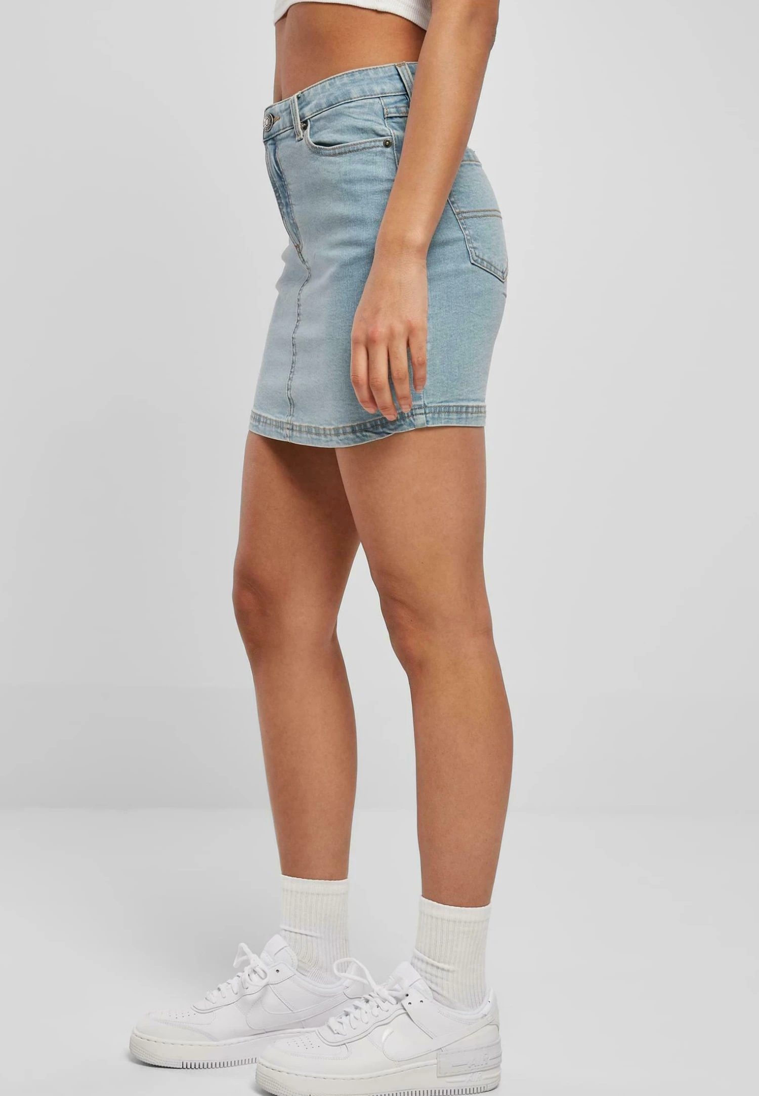 URBAN CLASSICS Spódnica Ołówkowa - Clearblue Bleached - obrazek 5