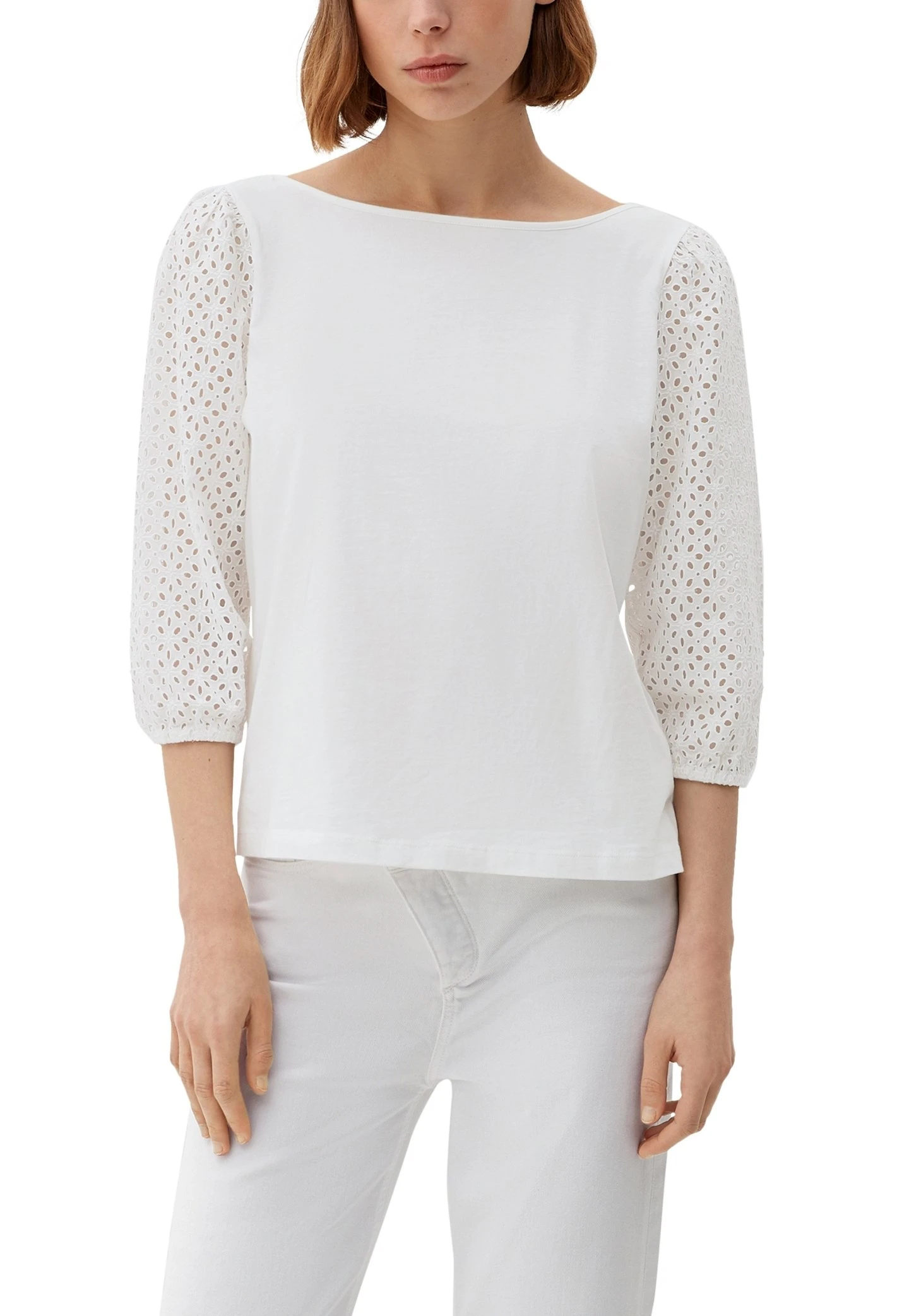 S.Oliver IM FABRICMIX - Bluzka - Ecru - obrazek 5