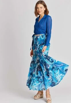 DERHY LAHOTE - Spódnica Plisowana - Bleu