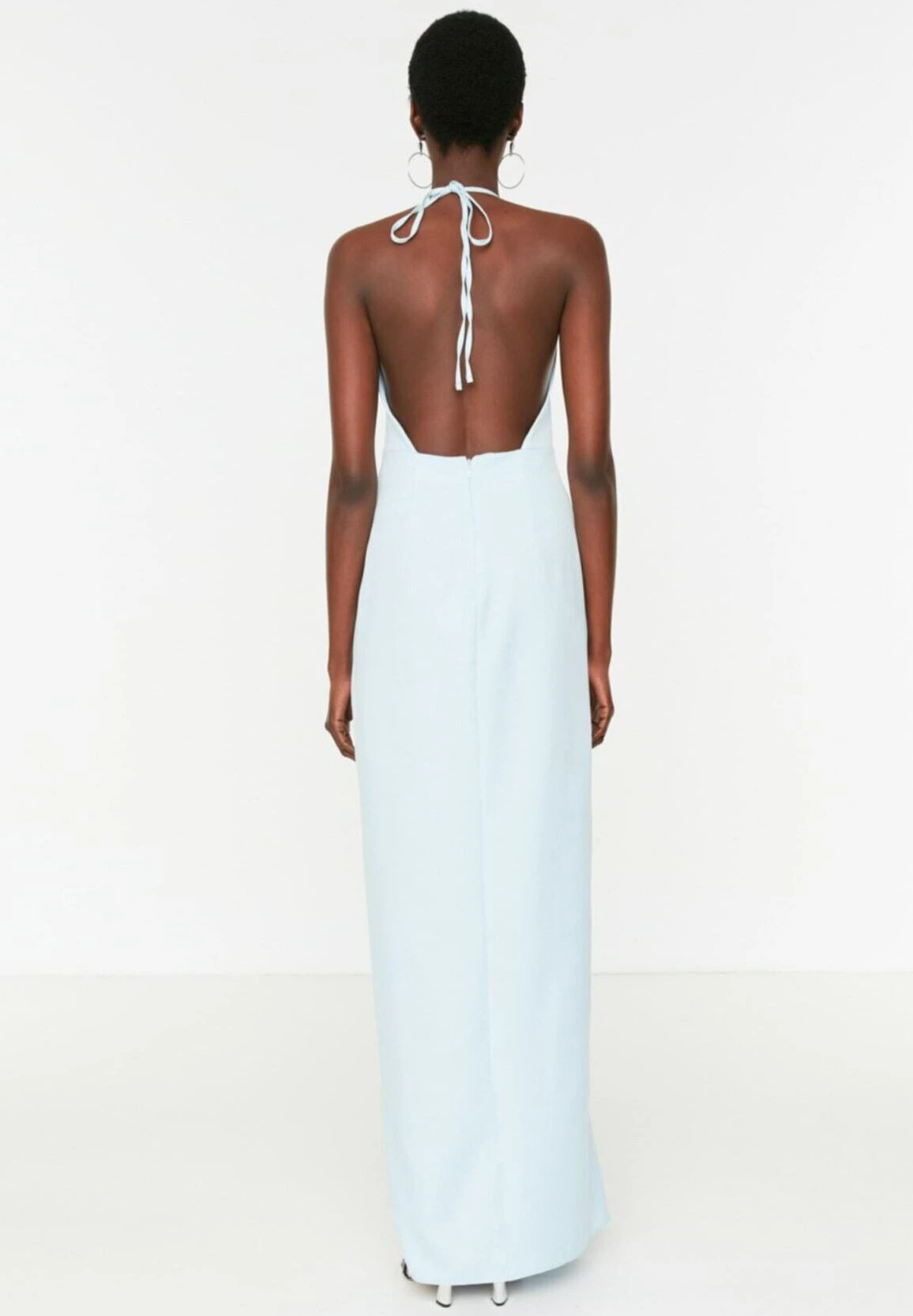 Trendyol Długa Sukienka - Light Blue - obrazek 3