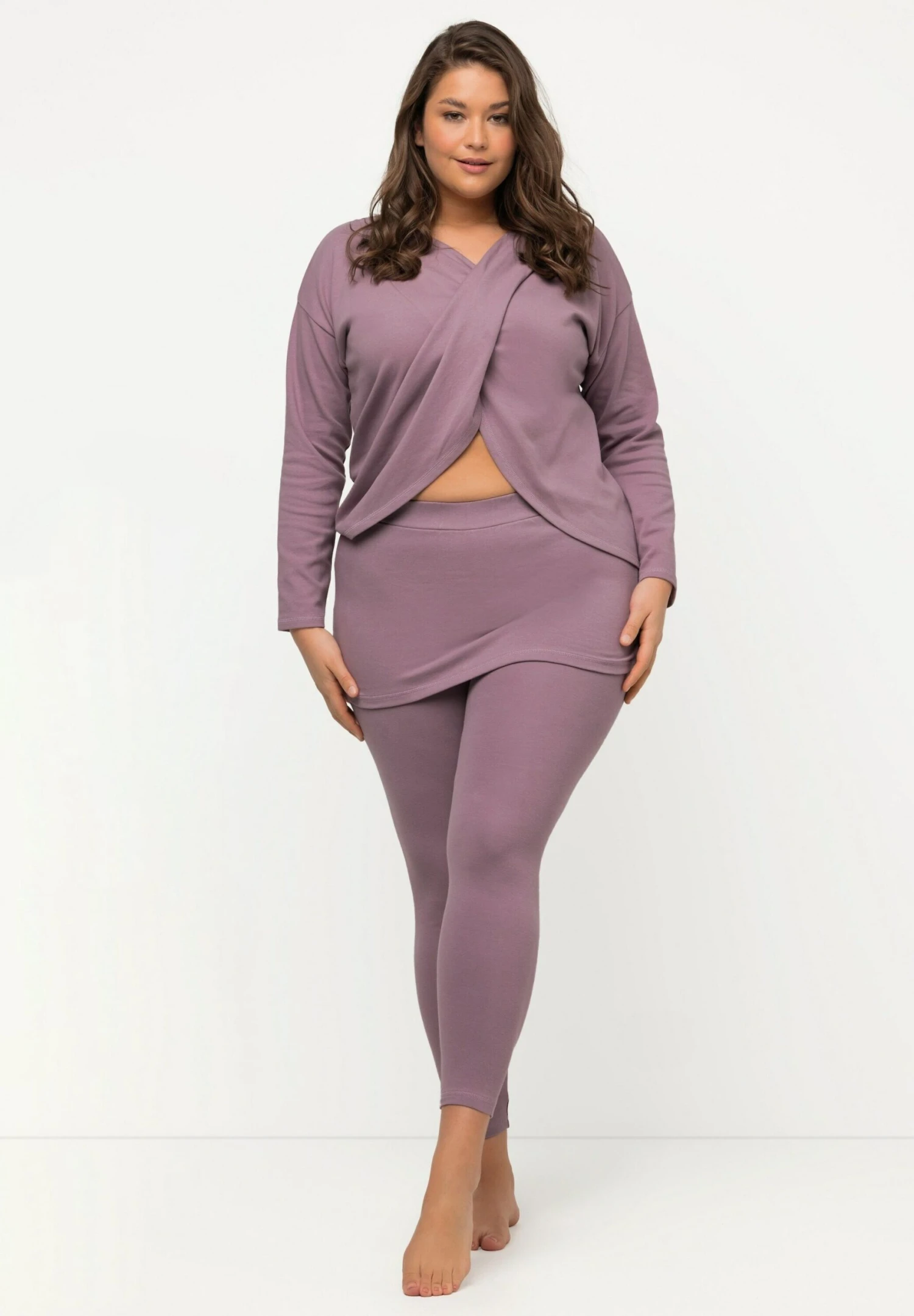 Ulla Popken Legginsy - Lilas Gris - obrazek 2
