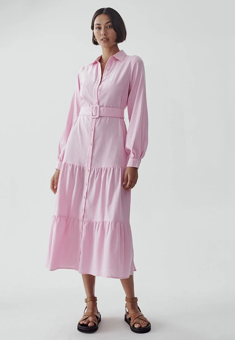 Calli ISABELLA - Sukienka Koszulowa - Pale Pink - obrazek 2