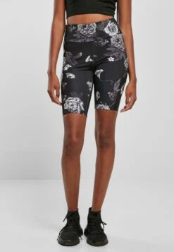 URBAN CLASSICS HIGH WAIST AOP CYCLE - Szorty - Darkflower