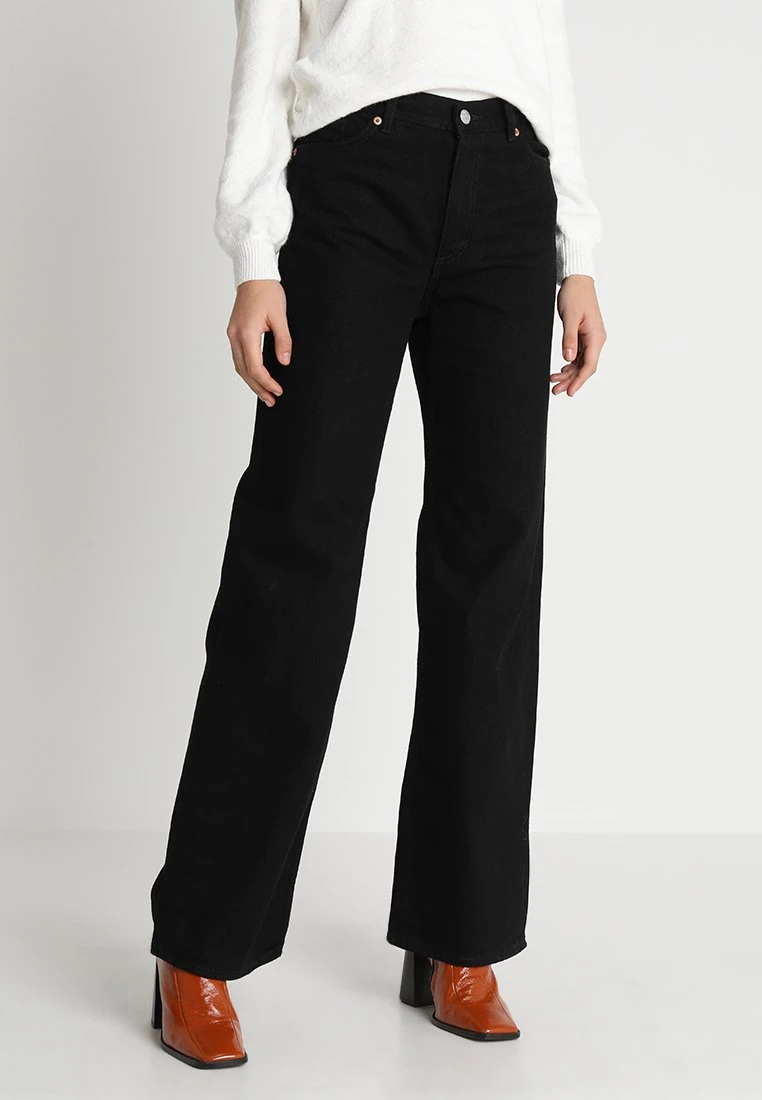 Monki Jeansy Bootcut - Black