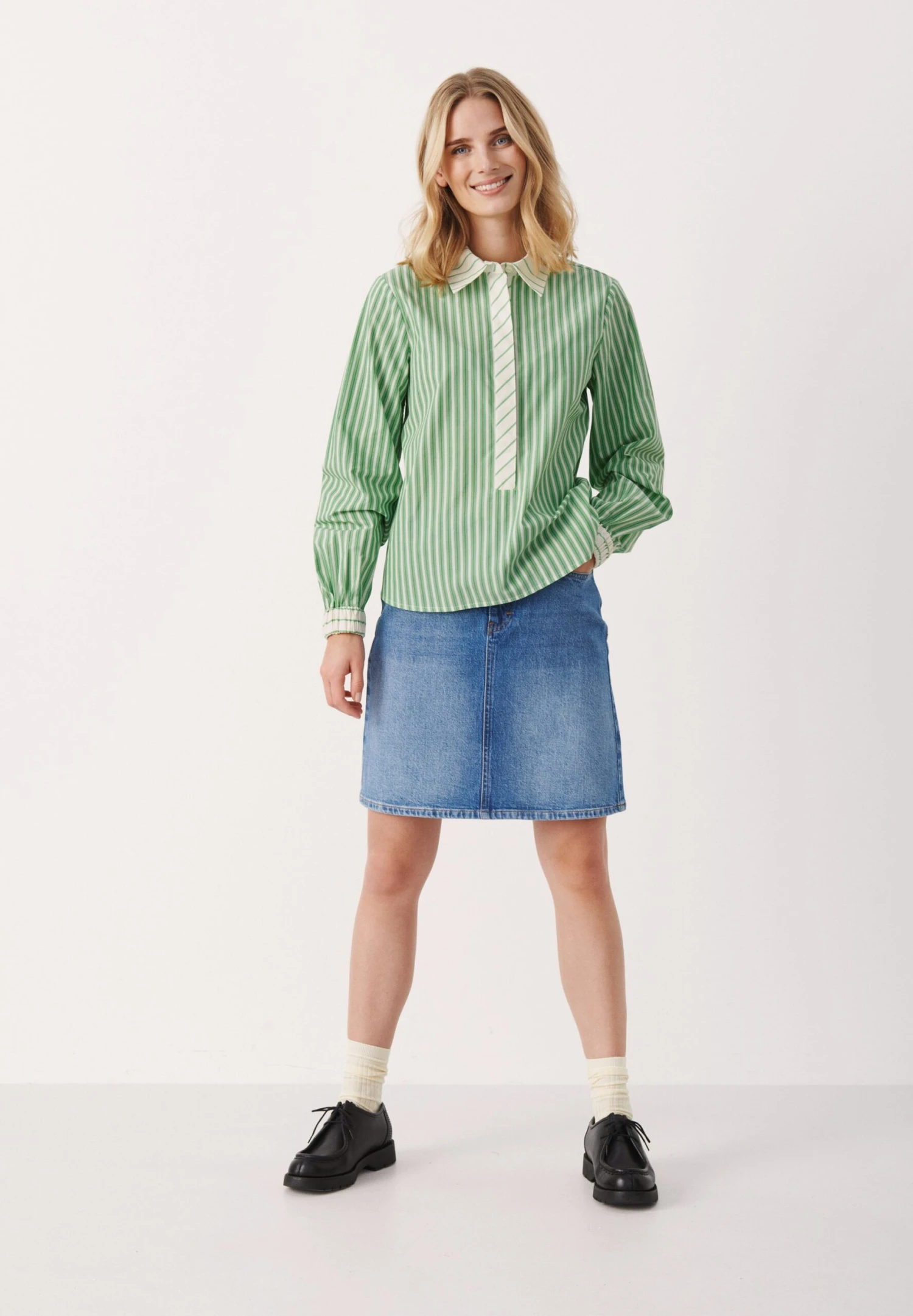 Part Two SADAPW SH - Bluzka - Greenbriar Stripe Mix - obrazek 2