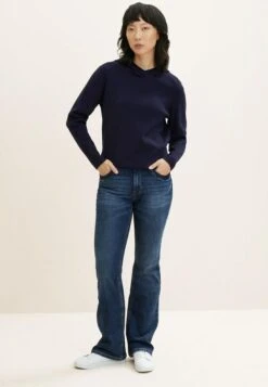 Tom Tailor KATE NARROW - Jeansy Bootcut - Mid Stone Wash Denim