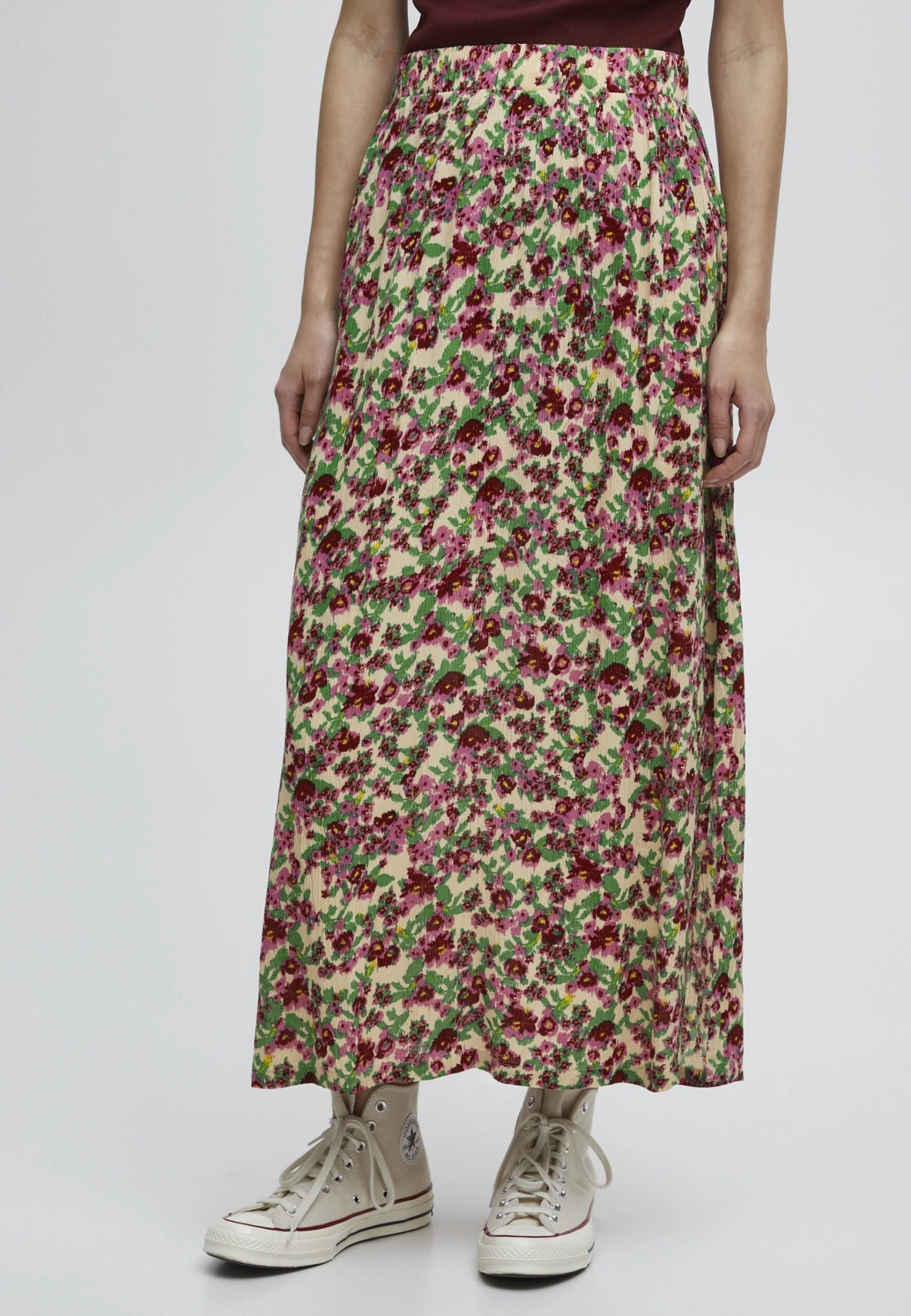 ICHI MARRAKECH - Spódnica Trapezowa - Structured Flower Mix1