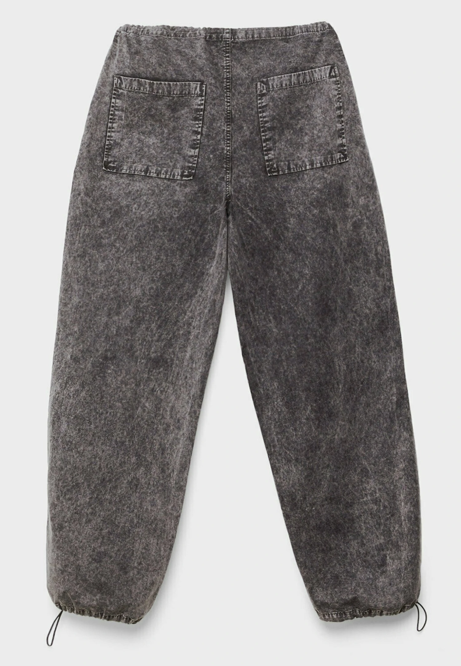 Stradivarius ACID WASH PARACHUTE - Jeansy Dzwony - Dark Grey - obrazek 6