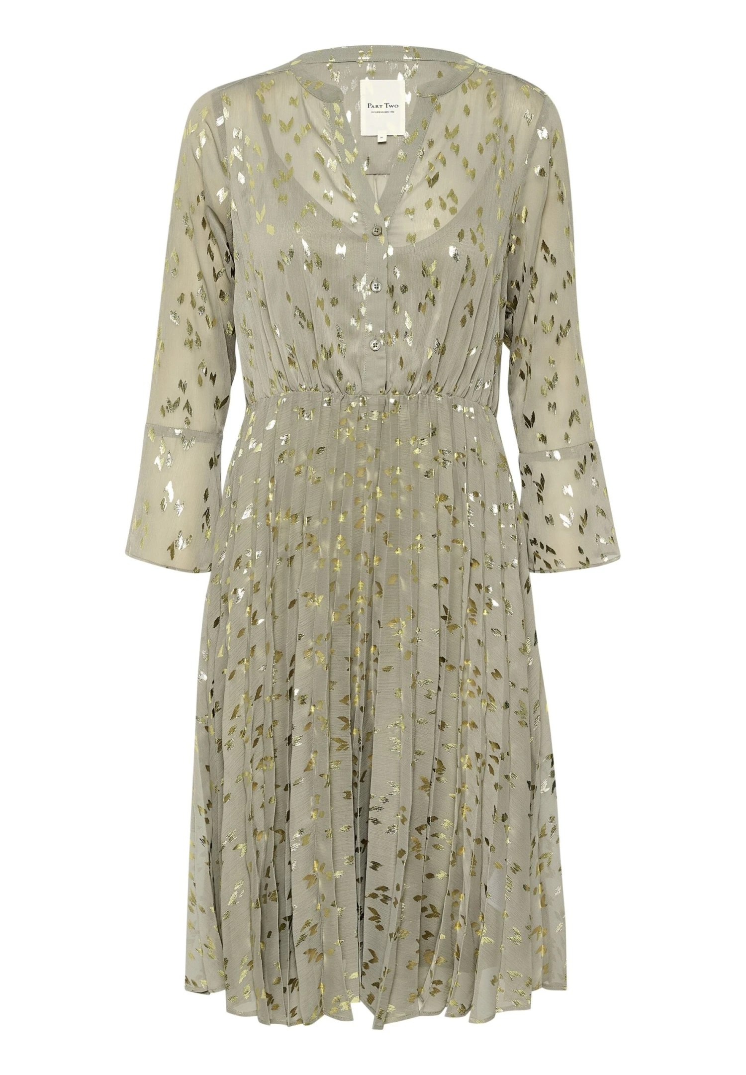 Part Two LENISEPW - Sukienka Koktajlowa - Vetiver Foil Print - obrazek 5