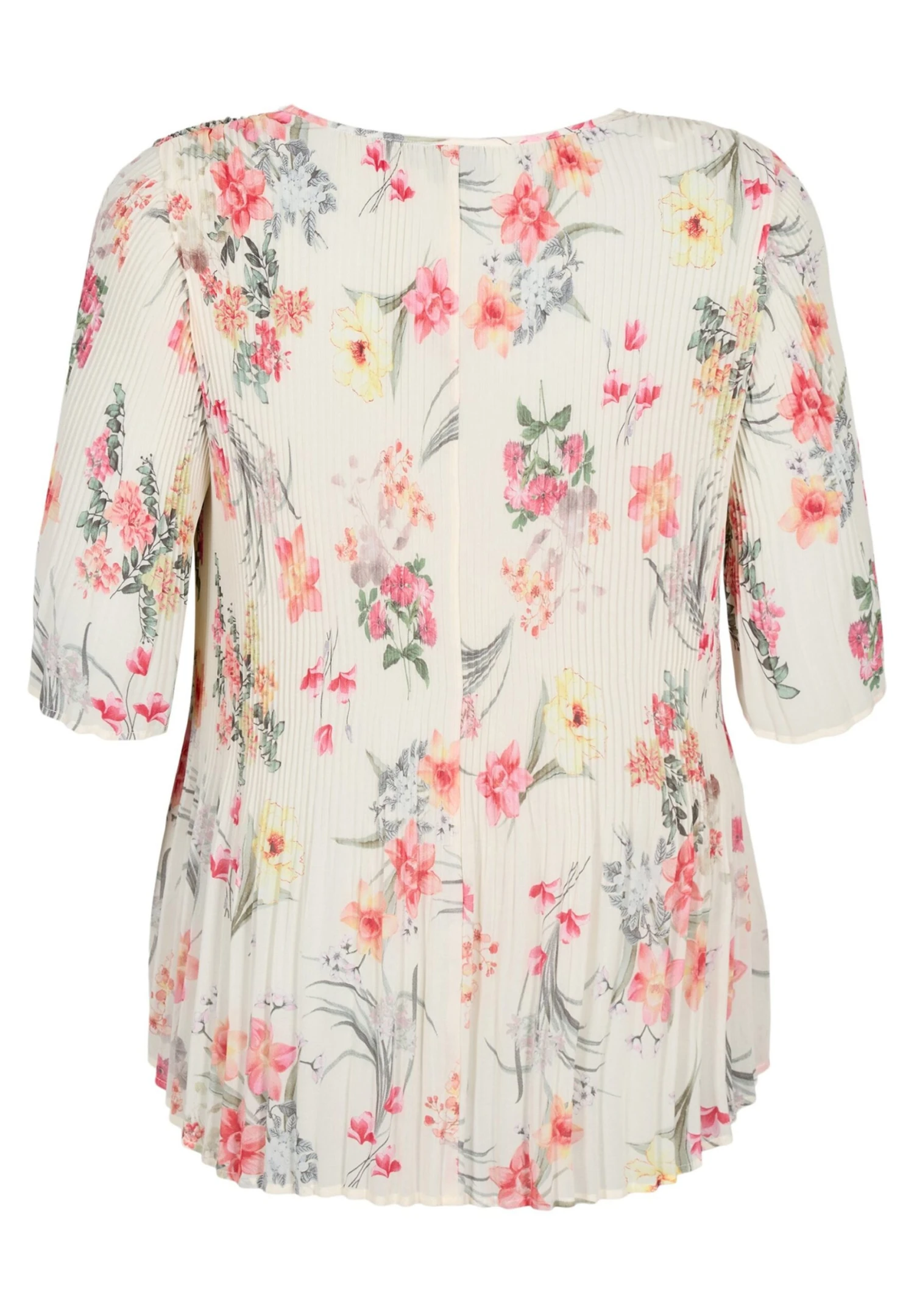 Zizzi PLEATED IN FLOWER PRINT - Bluzka - Sugar Swizzle Flower - obrazek 5
