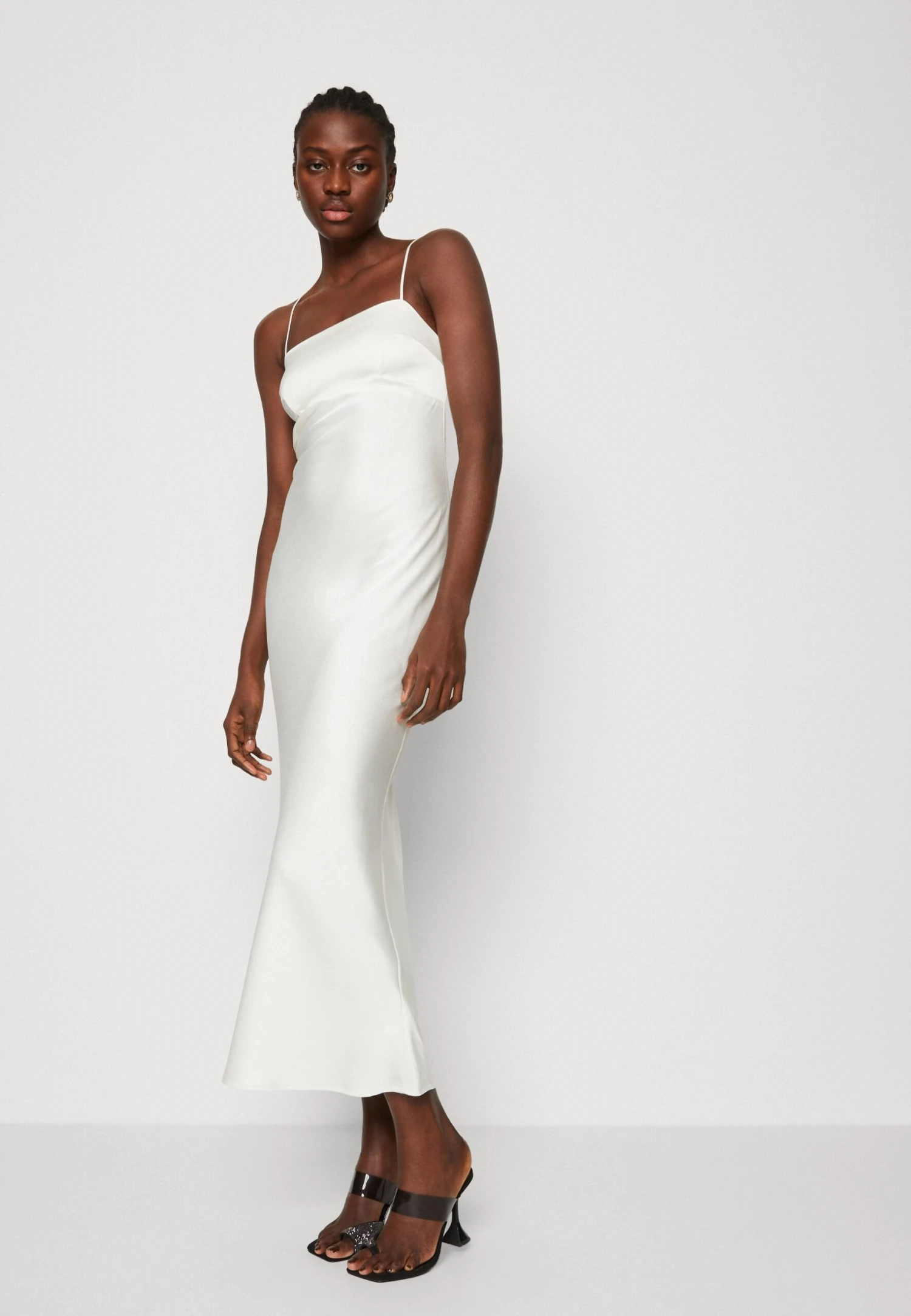 Abercrombie & Fitch SLIP MIDI DRESS - Sukienka Koktajlowa - Snow White - obrazek 4