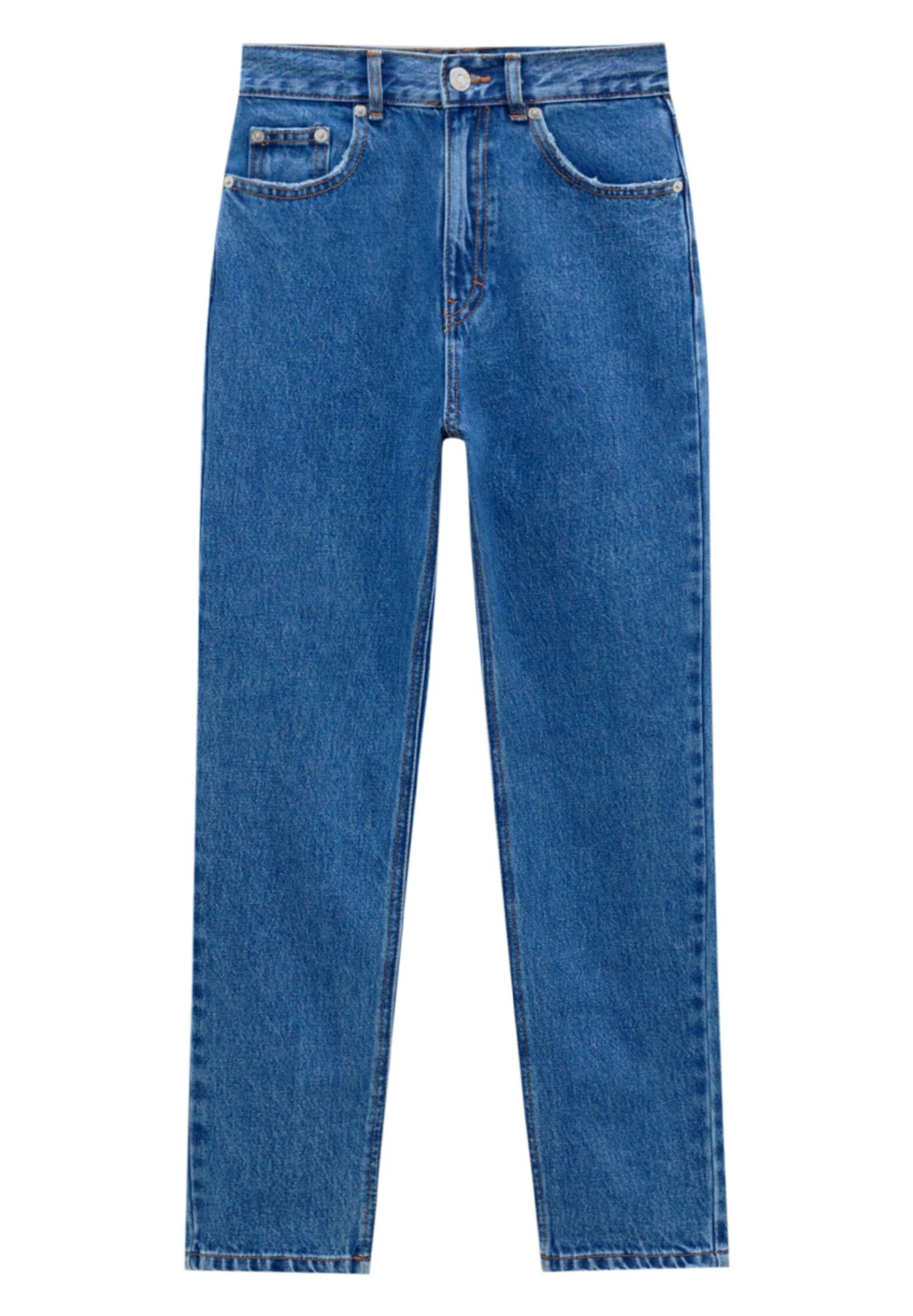 PULL & BEAR MOM FIT - Jeansy Zwężane - Dark-blue Denim - obrazek 9