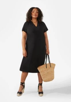 SHIRRED SHOULDER - Sukienka Letnia - Black