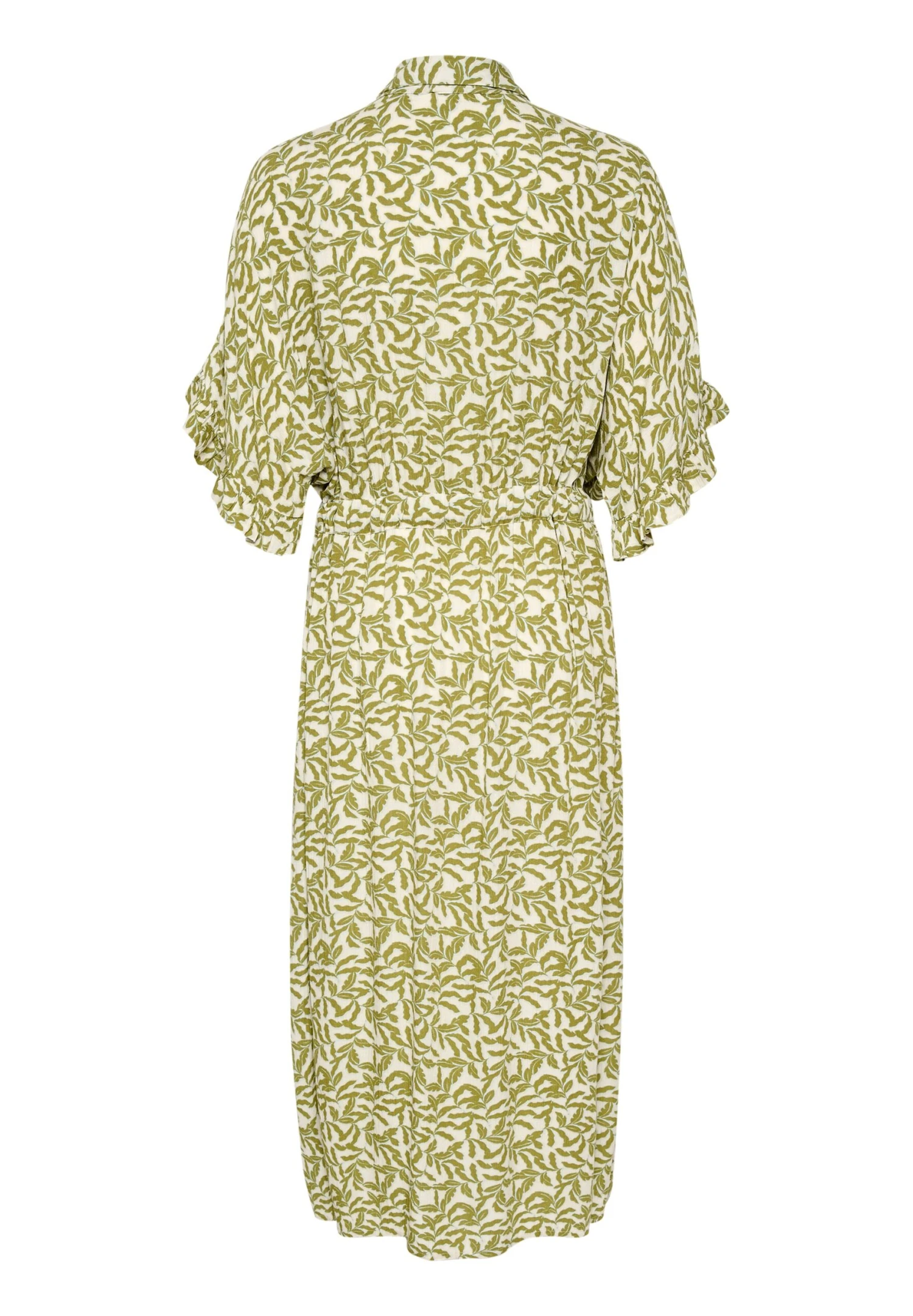 Soaked In Luxury SLZAYA SAPHIRA - Sukienka Koszulowa - Green Moss Leaf Print - obrazek 6