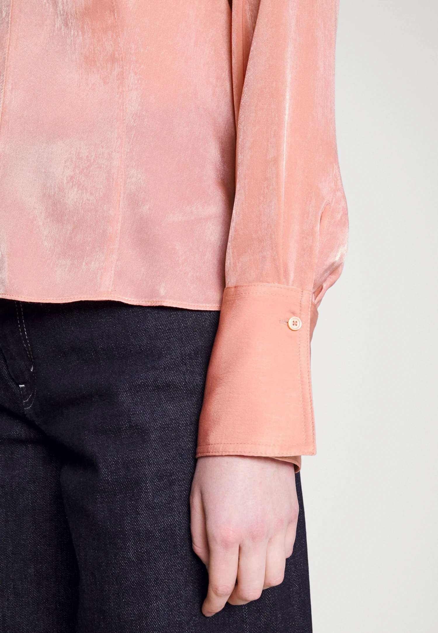 DKNY SPLIT PLEAT - Bluzka - Rouge Blush - obrazek 5