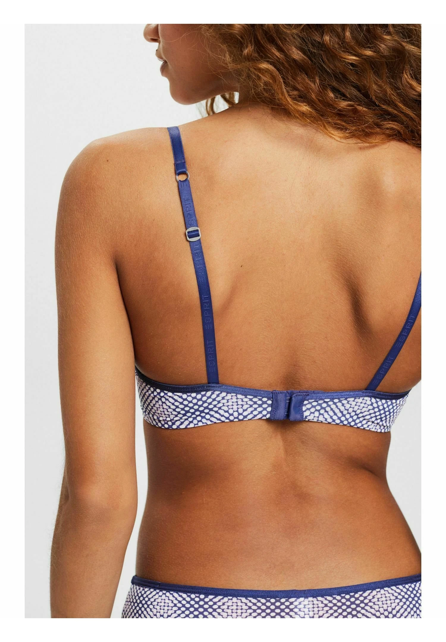 ESPRIT MINIMAL PRINT PAR THE SOFT FIT WIRELESS PADDED AOP - Biustonosz Z Trójkątną Miseczką - Dark Blue - obrazek 4