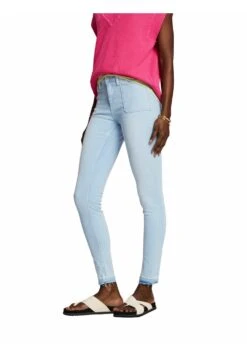 ESPRIT AUS MIT STRETCHKOMFORT - Jeansy Skinny Fit - Blue Bleached