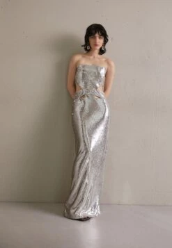 AVA STRAPLESS CUT OUT GOWN - Suknia Balowa - Silver/nude