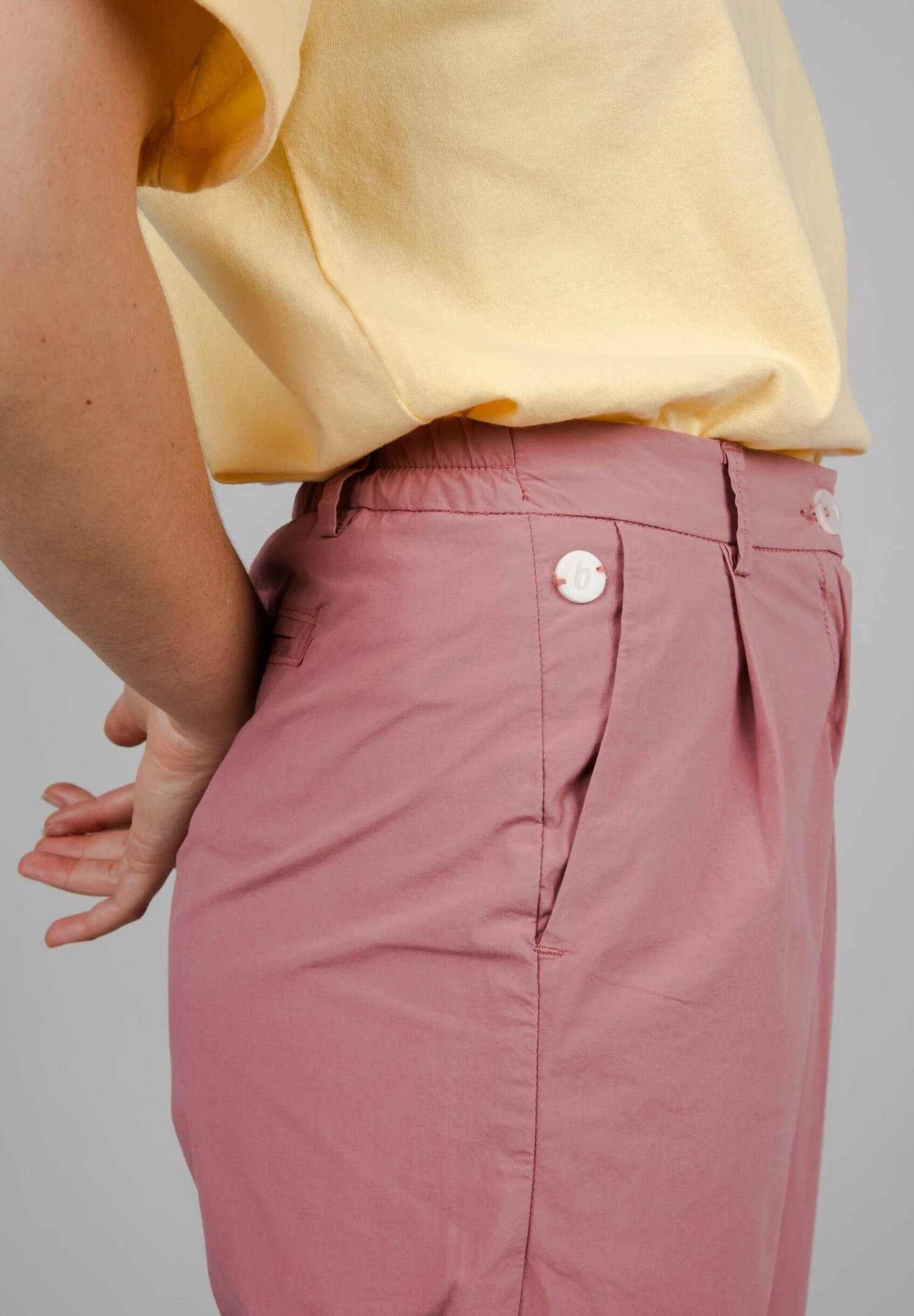 Brava Fabrics ELASTIC PLEATED - Chinosy - Pink - obrazek 5