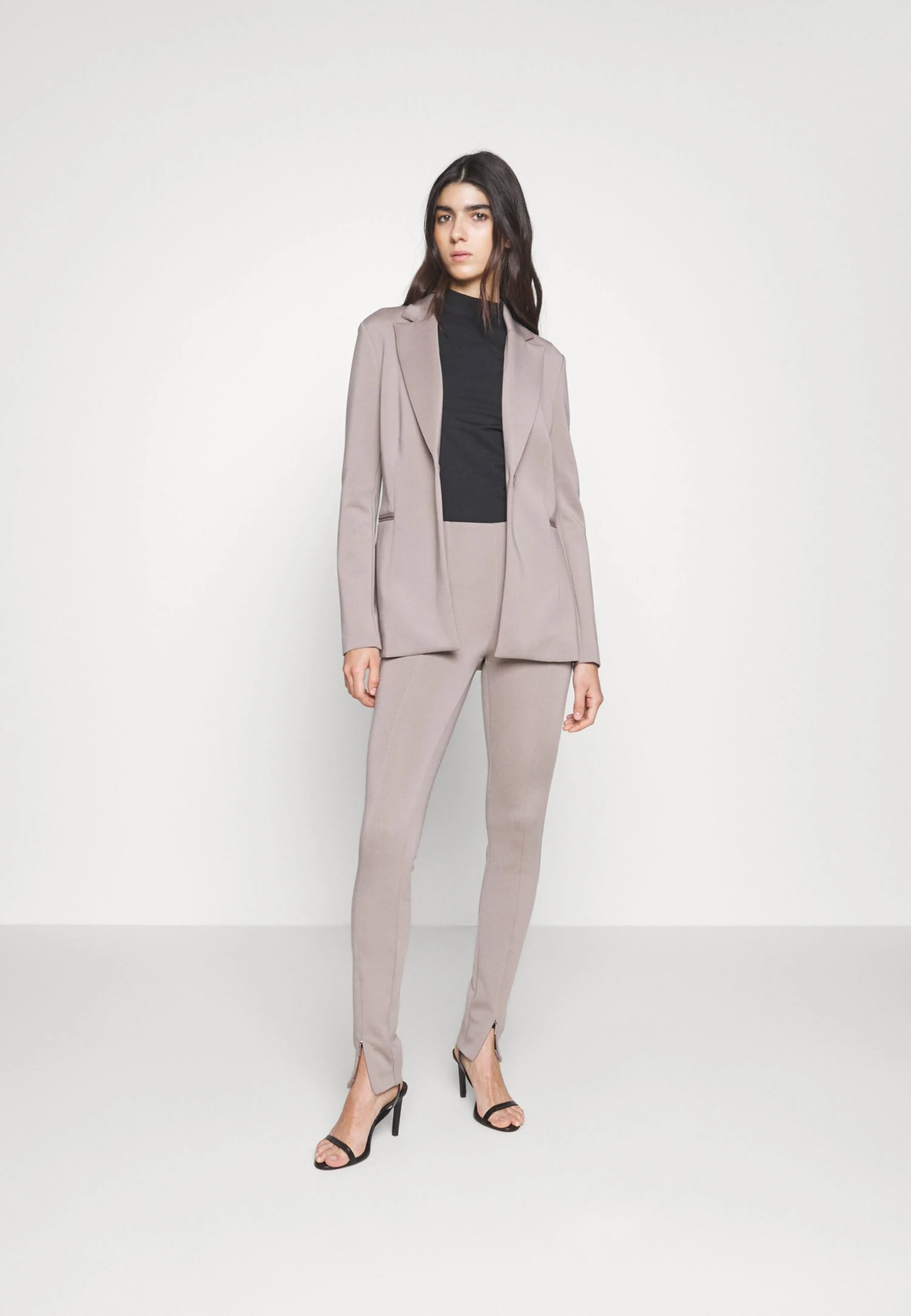 Calvin Klein TECHNICAL SPLIT - Legginsy - Cinder - obrazek 2