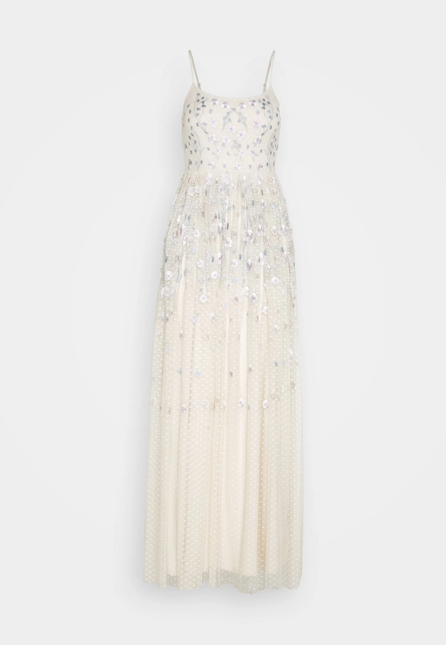 DELICATE FLORAL EMBROIDERED - Suknia Balowa - Ecru - obrazek 5