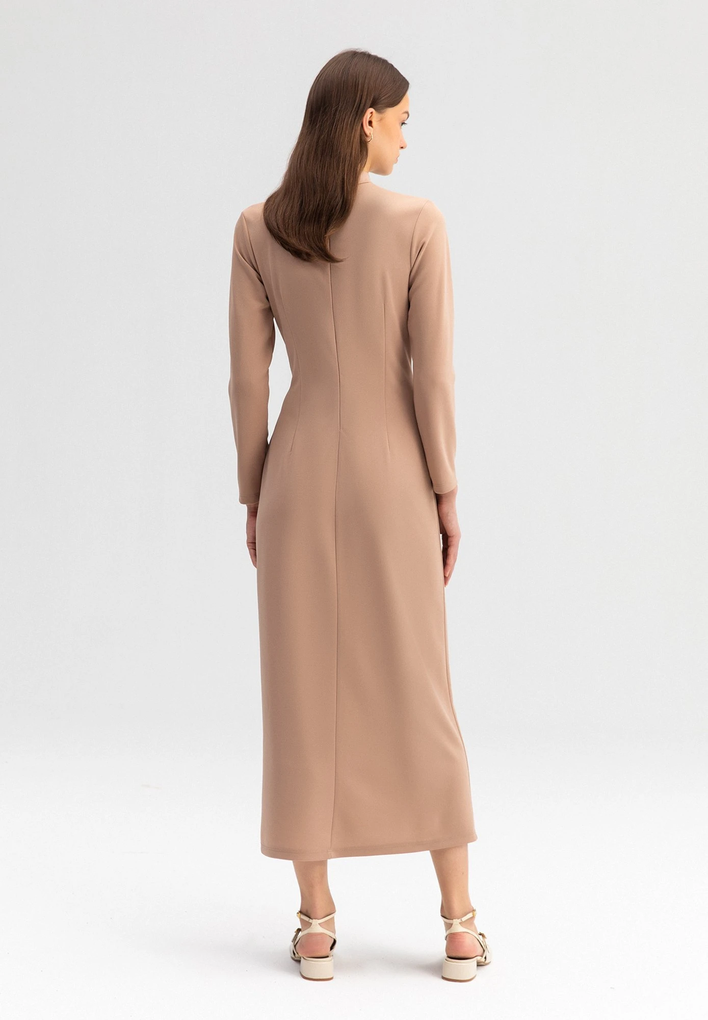 SIDE SHIRRED - Sukienka Letnia - Beige - obrazek 2