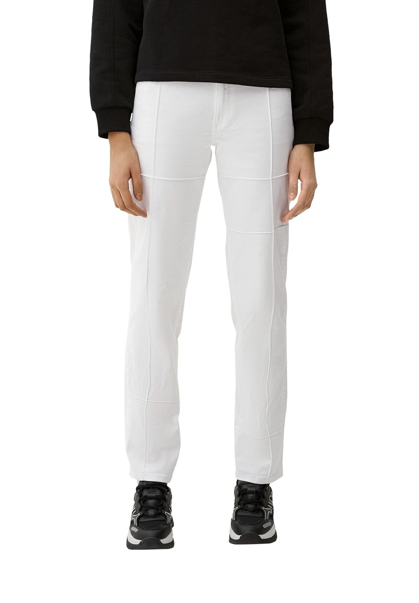 QS By S.Oliver Jeansy Straight Leg - Weiß - obrazek 6