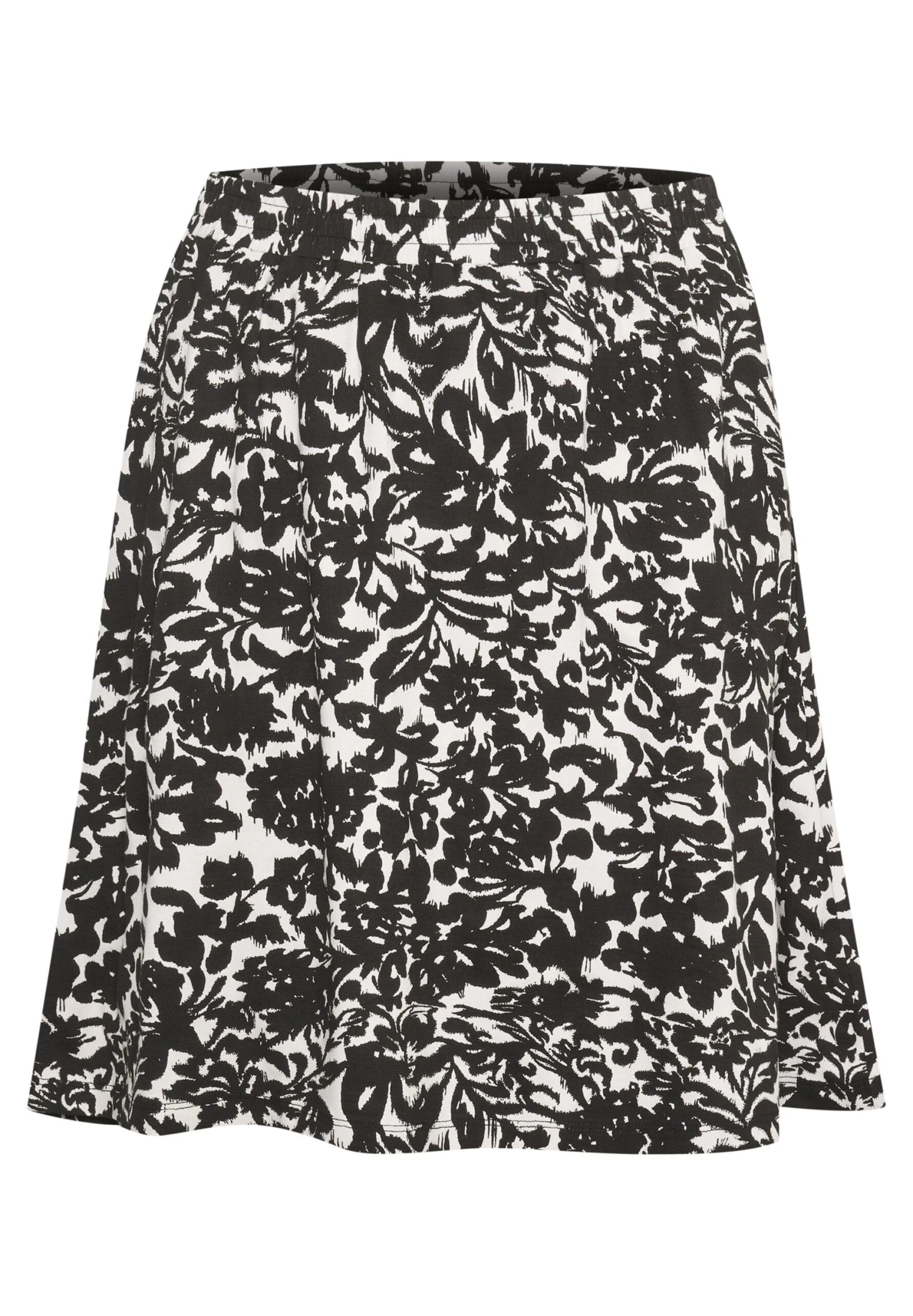 Kaffe KAINGER - Spódnica Trapezowa - Black Chalk Flower Print - obrazek 5
