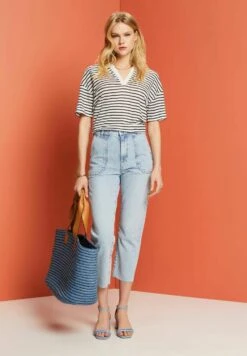 Edc By Esprit Jeansy Straight Leg - Blue Bleached