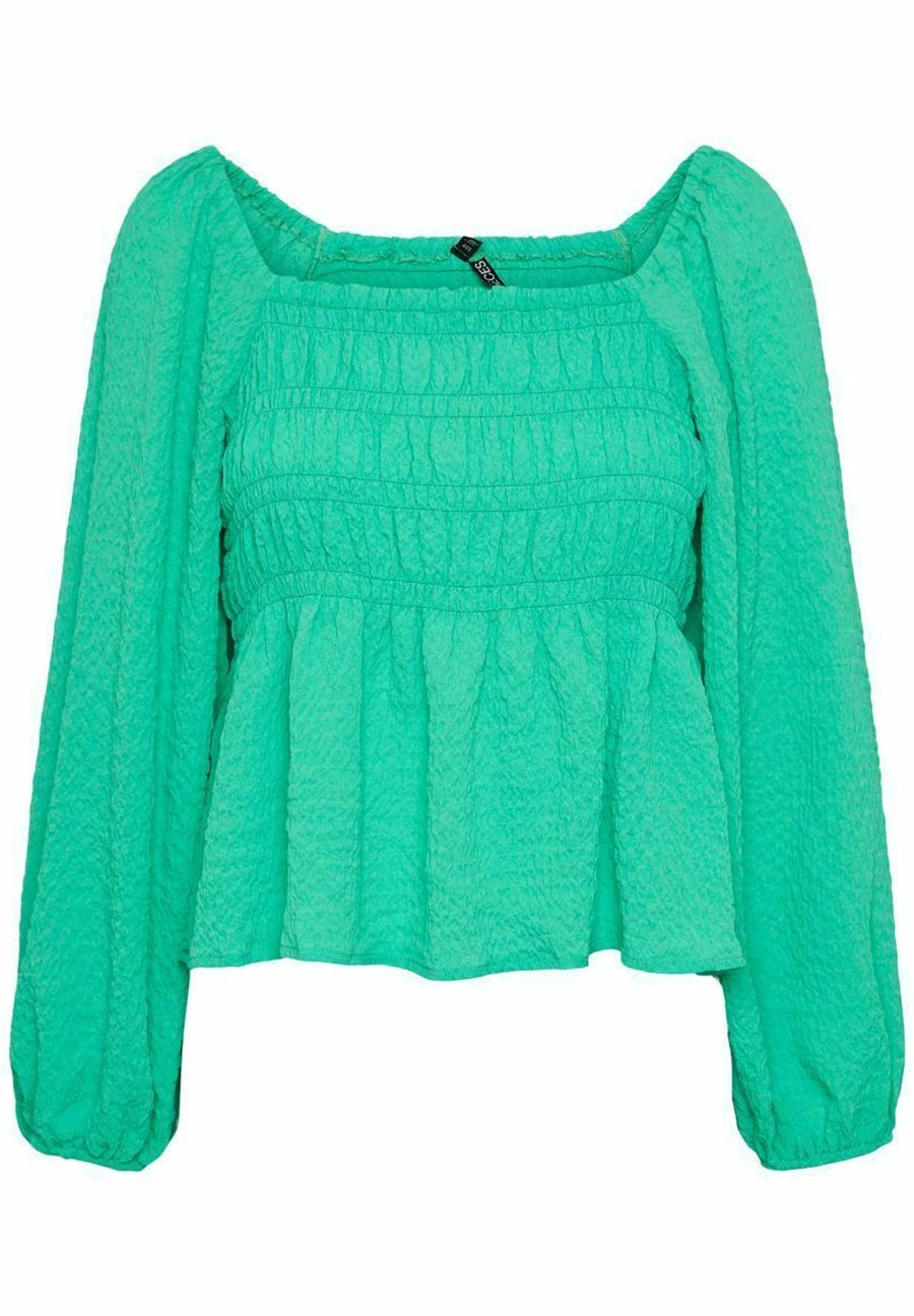Pieces GESMOKTES - Bluzka - Irish Green - obrazek 5
